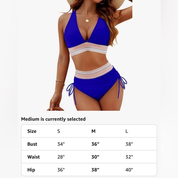 Blooming Jelly Women High Waisted Bikini Sets Tummy Control Swimsuit Two Piece - Picture 6 of 6